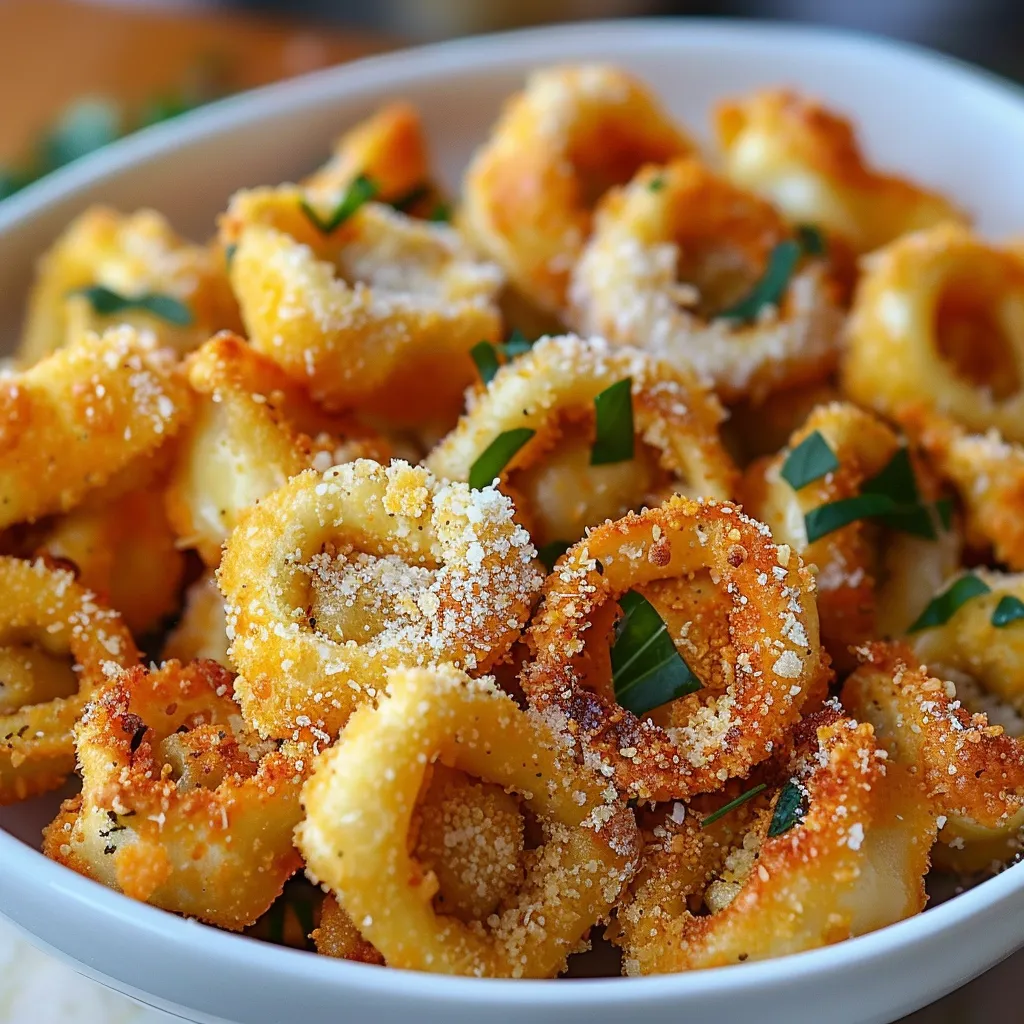 Bowl of golden bites garnished with parsley.