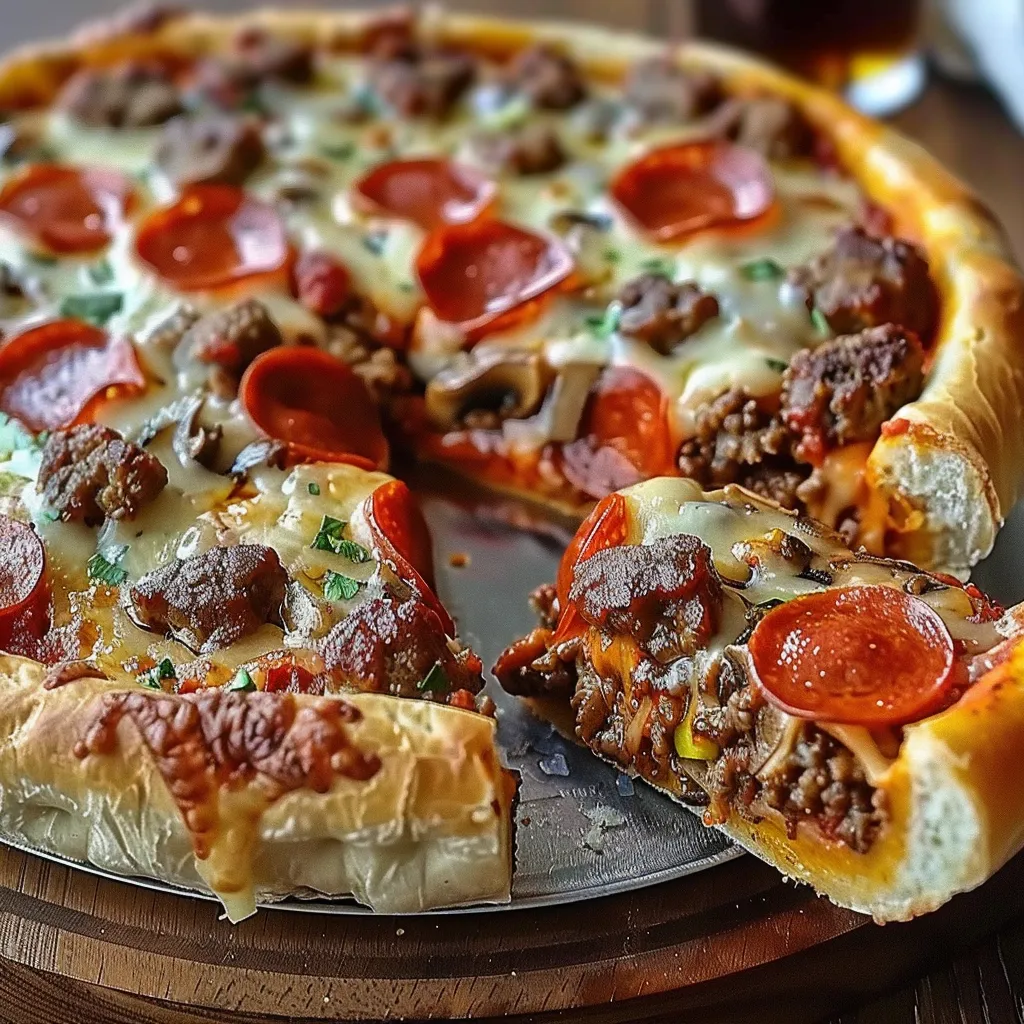 A tasty slice topped with sausage and pepperoni.