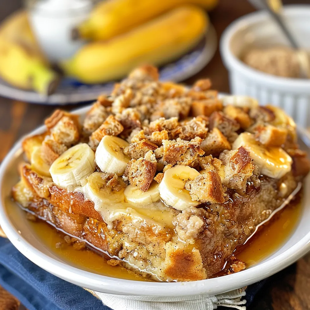 A plate of banana bread with a spoon in it.