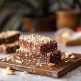 A cutting board topped with a delicious dessert snack.