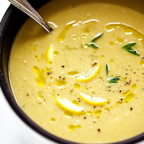 A creamy, lemony bowl of artichoke goodness topped with fresh herbs for a cozy meal.